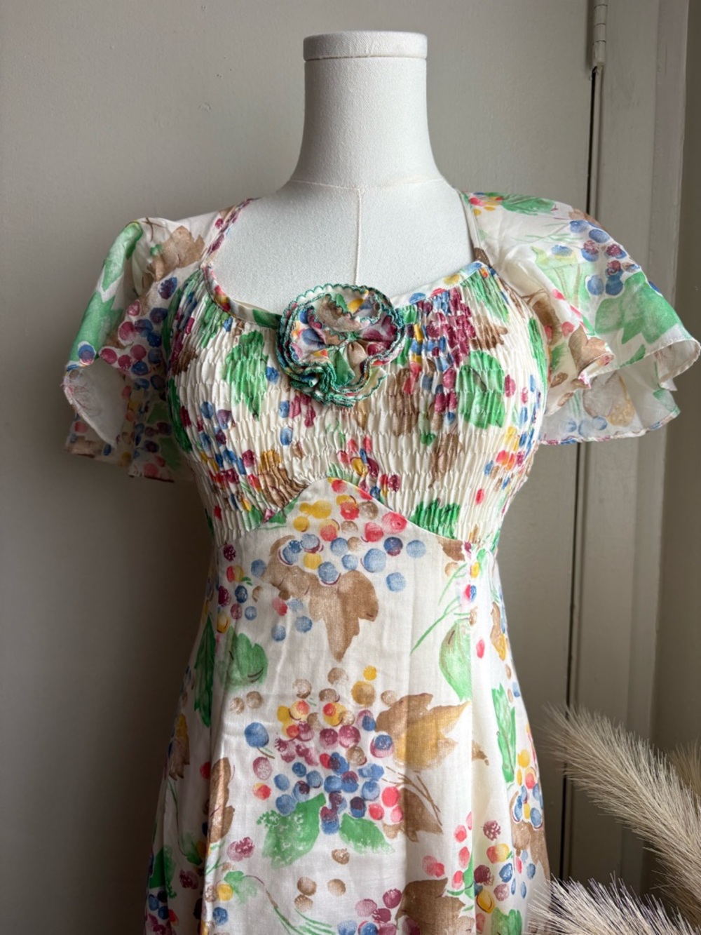 Vintage 70s Jody T of California floral maxi boho garden dress - Picture 2 of 8